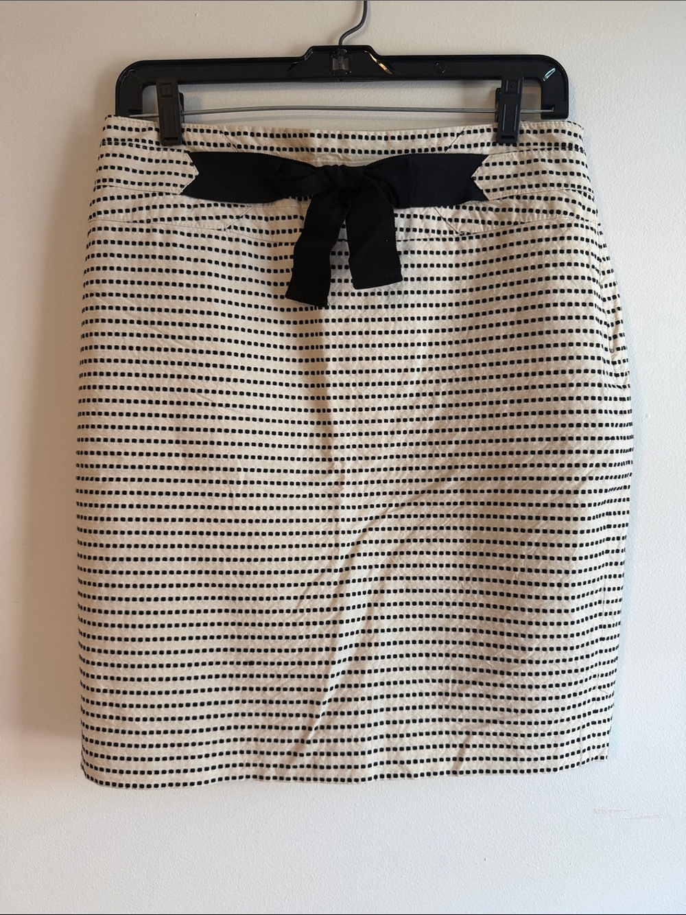 The Limited Black & White Striped Tie-Waist Pencil Skirt